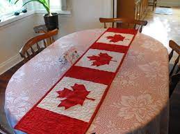 canada day table runner a tablecloth