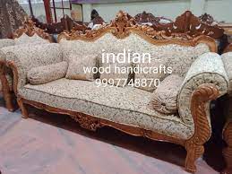 5 seater teak wood wooden sofa