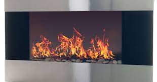 Stainless Steel Electric Fireplace