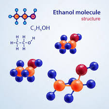 ethanol molecule chemical structural