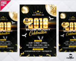 Download New Year 2018 Party Flyer Free Psd Psddaddy Com