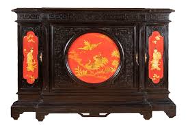 large chinese style cabinet in black
