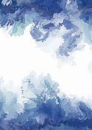 Vector Blue Ink Watercolor Background