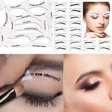 eyeliner and eyebrow stencils stickers