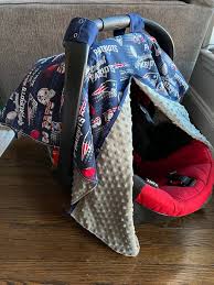 Reversible Infant Car Seat Canopy Cover