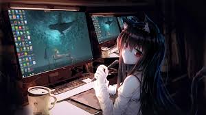 anime computers and animated