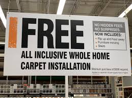 I had to call them and they wanted to install it a month after they got it. Free Carpet Installation Home Depot Homelooker