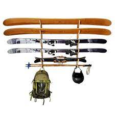 Premium Bamboo Birch Ski Rack