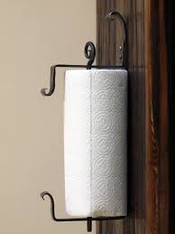 wall mounted iron paper towel holder