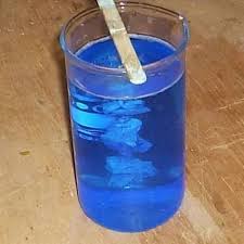 blue copper sulp solution liquid