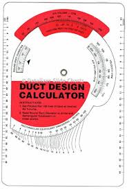 custom duct calculator slide charts