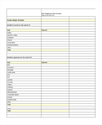 Simple Budget Sheet Template Budget Planner Spreadsheet Excel