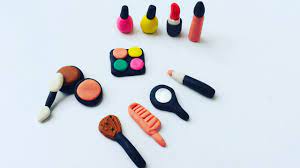polymer clay miniature makeup set