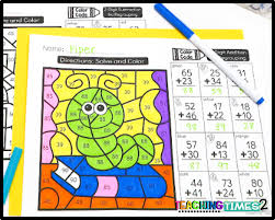 color by number printables free for 1st