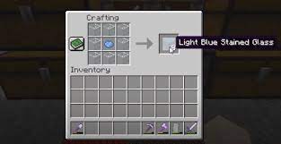 light blue stained glass minecraft recipe