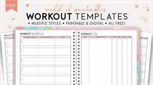 free workout template track your