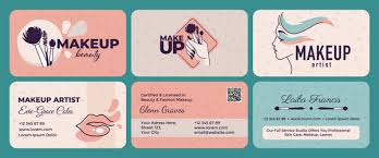 makeup business card vector images