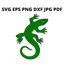 Green Lizard Svg Clipart Gecko Digital