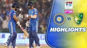 Highlights India Vs Australia 4th T20 gambar png