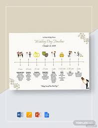 32 wedding timeline templates word