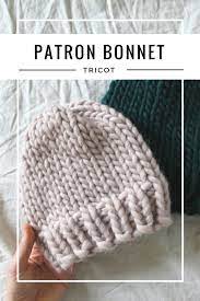 Patron facile pour tricoter un bonnet | Tricot bonnet facile, Bonnet tricot,  Comment tricoter un bonnet