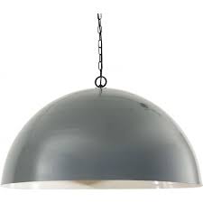 Large Grey Dome Shaped Ceiling Pendant