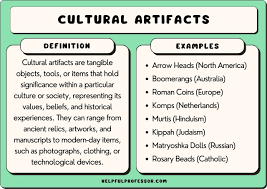 15 exles of cultural artifacts a to