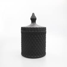 large 50cl geo candle glass matte black