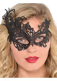 women s black lace halloween mask