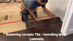 removing ceramic tile installing wood