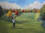 Autumn Swing, original acrylic painting by Linda S. Marino, A ...