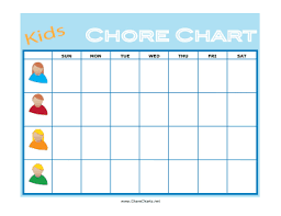 Printable Childrens Chore Chart