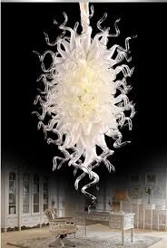 Modern Large Handmade Blown Glass Chandelier Lighting In White Led Murano Glass Europe Style Crystal Chandelier For Wedding Wrought Iron Chandelier Blown Glass Chandelier From Longreecraft 774 37 Dhgate Com
