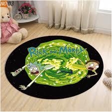 rick and morty area rugs washable