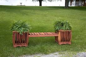 amish cedar wood planter bench wooden