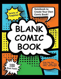 blank comic book notebook to create