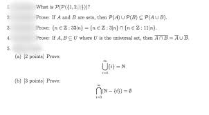 Solved What Is P P 1 2 Prove If A And B Are Sets