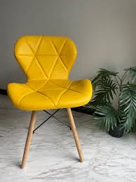 one yellow dining chair furniture