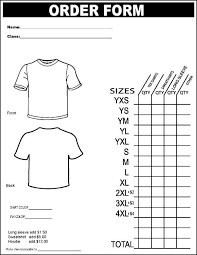 Printable T Shirt Order Form Template Besttemplates123