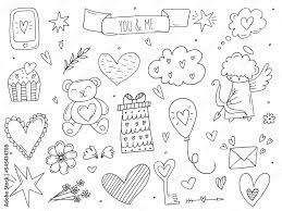 set of cute hand drawn doodle elements