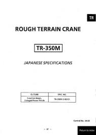 Tadano Rough Terrain Crane Tadano Gr1200xl Cranepedia