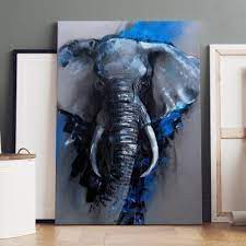 Blue Elephant Multicolor Elephant