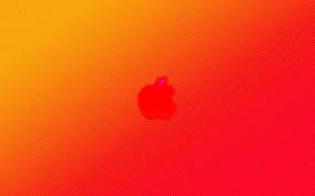 apple logo pink orange wallpaper