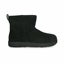 Details About Ugg Classic Mini Waterproof Black Sheepskin Womens Boots Size Us 11 Uk 9 5 New