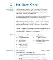 hair salon receptionist resume