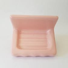 Pink Ceramic Wall Mount Soap Dish