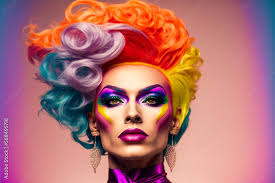 vibrant makeup and colorful hair