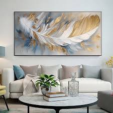 Abstract Feather Oil Painting On Canvas