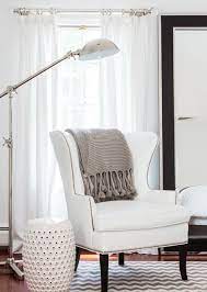 White Wing Chair Garden Stool Lamp