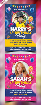 Kids Birthday Party Invitation Card Psd Psdfreebies Com